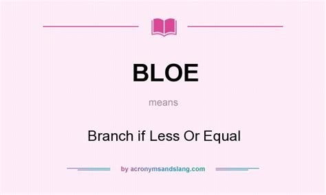 bloe meaning